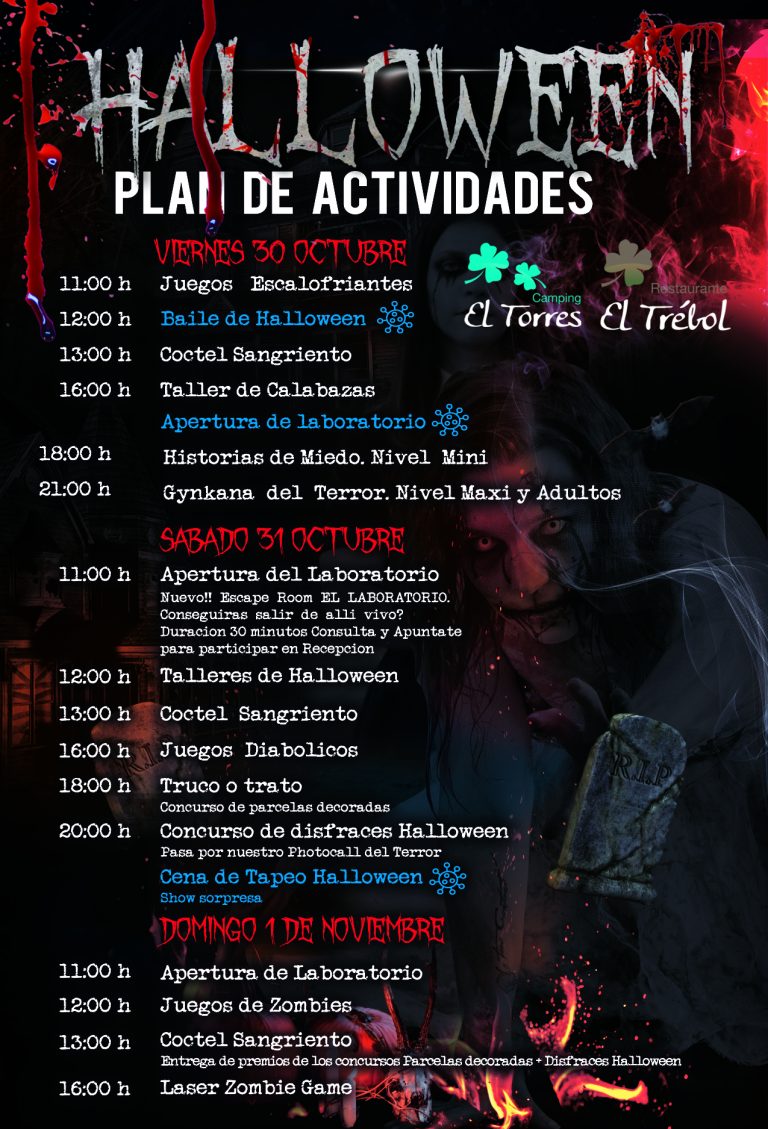 cambios halloween 2020 ante la covid Camping El Torres